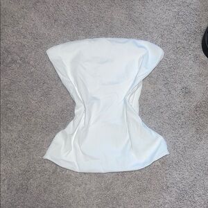 Aritzia Contour White Ribbed Strapless Tube Top